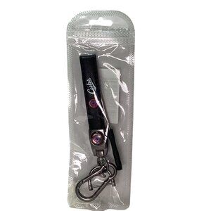 Chicago Cubs Baseball Faux Black Leather Premium Key Chain New
